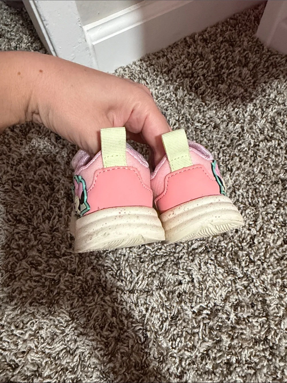 Toddler Zara Minnie Mouse Pink & Cream Sneakers